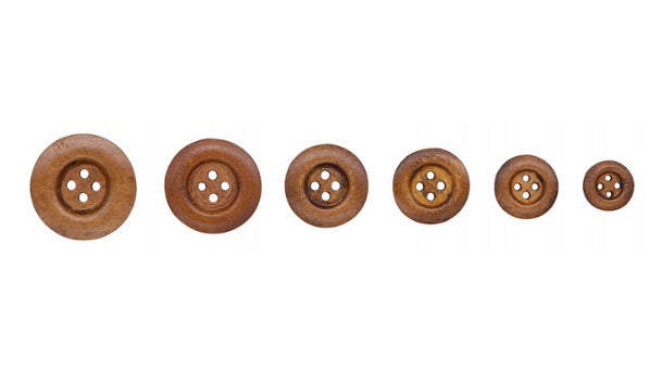 4 gaats houten knoop - Verschillende maten