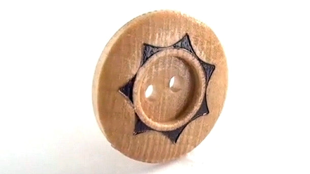 Houten 2 gaats knoop - 15mm/18mm/20mm/23mm