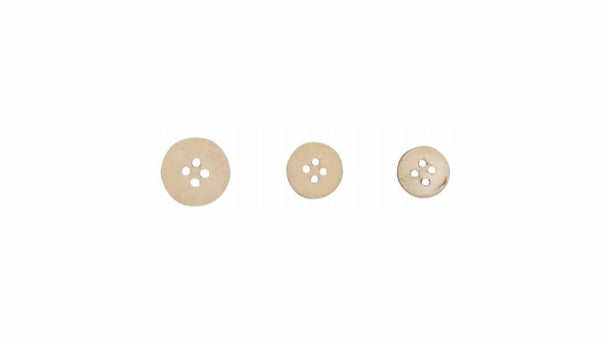 Kokosnussknopf - 11mm/12mm/15mm - 72 Stück
