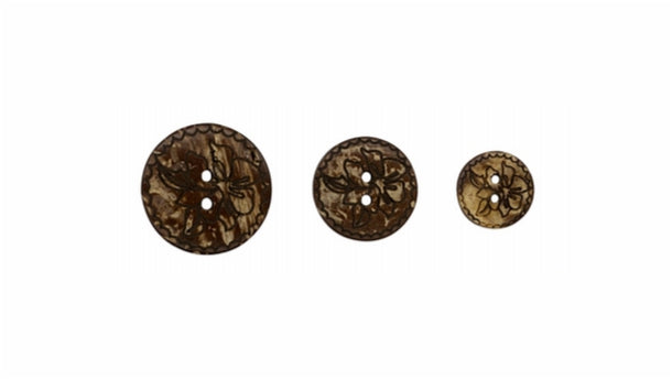 2 gaats kokosknoop - 15mm/20mm/26mm