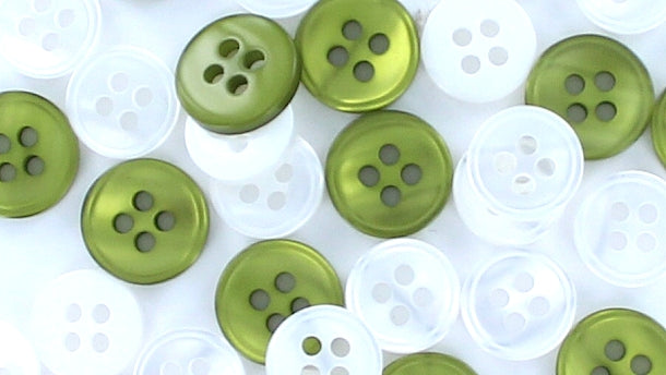 Polyester 4 gaats blouseknoop -9mm/10mm/11mm