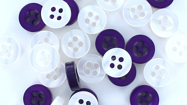 Polyester 4 gaats blouseknoop - 9mm/10mm/11mm