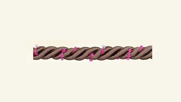 Rayon en kralen koord - 10mm - 20 meter rol