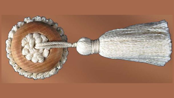 Knoop met kwastje 13 cm - 6 stuks