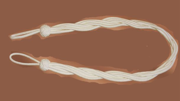 Gevlochten koord met lus - 92cm - 2 stuks
