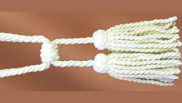 Dubbele kwast met koord - 2 stuks