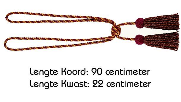 Koord met dubbele kwast - 2 stuks