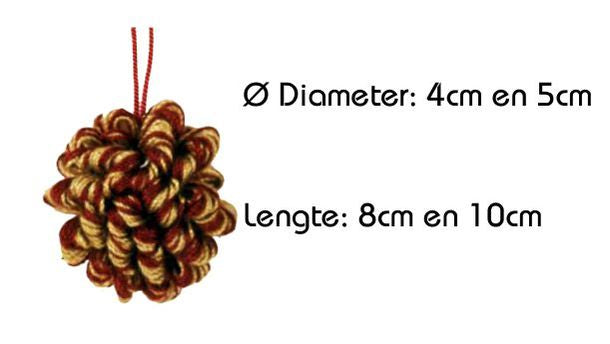 Pompon met lus - 12 stuks