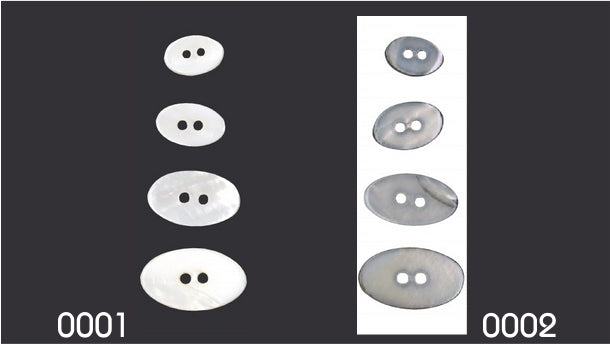 2 gaats schelpknoop - 48 stuks