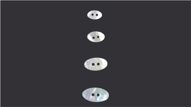 2 gaats schelpknoop -12mm/15mm/20mm/23mm - 48 stuks