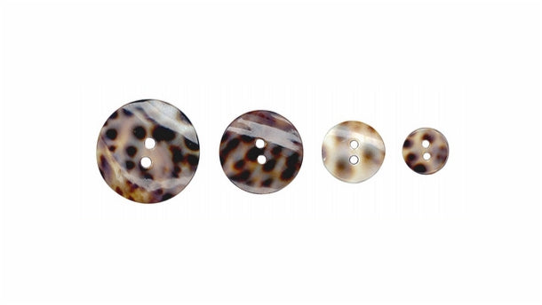 2 gaats schelpknoop - 11mm/15mm/20mm/26mm - 36 stuks