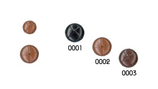 Leren knoop - 15mm/20mm - 20 stuks