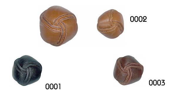 Leren knoop - 20mm/28mm - 20 stuks