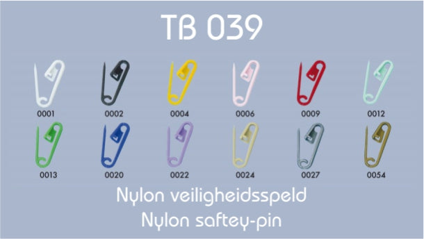 Nylon veiligheidsspeld 23mm - 100 stuks