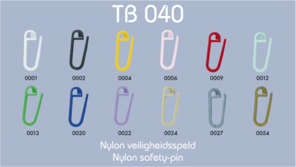 Nylon veiligheidsspeld 27mm - 100 stuks