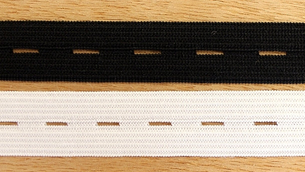 Knoopsgaten elastiek - 20mm - per 100 meter