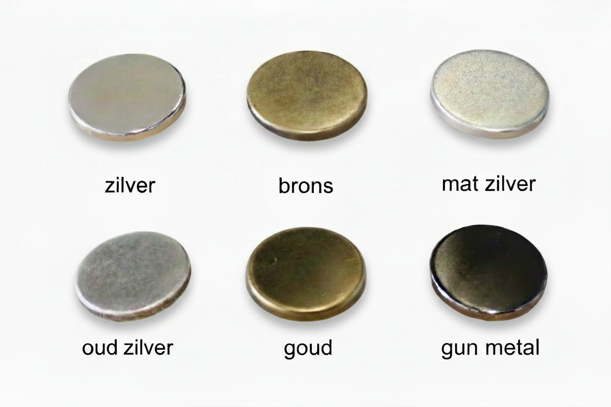 Zamak knoop met achtersteek - 14mm, 16mm, 20mm en 23mm
