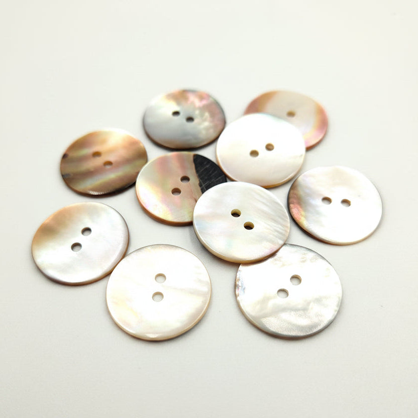 2-hole shell button - various sizes
