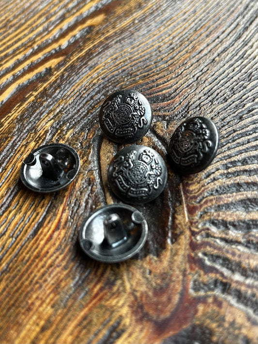 Zamak knoop met achtersteek 18mm kleur Oud Zilver