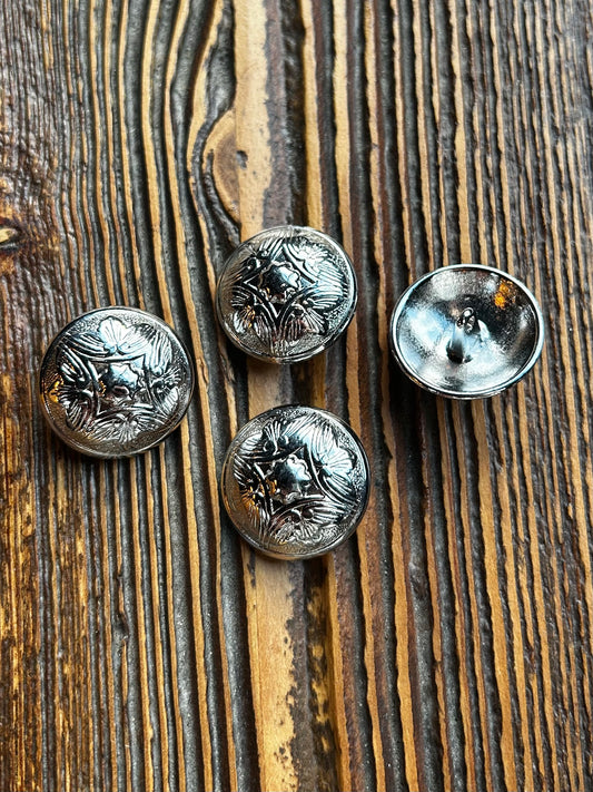 Zamak knoop met achtersteek 23mm Kleur Nikkel