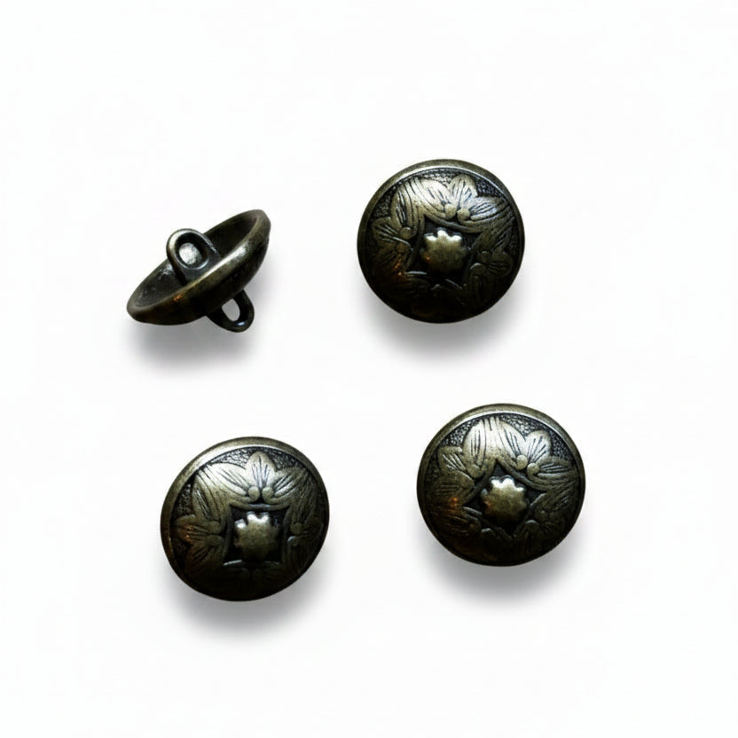 Zamak Knoop met Achtersteek – Elegant & Decoratief | 18mm | Brons