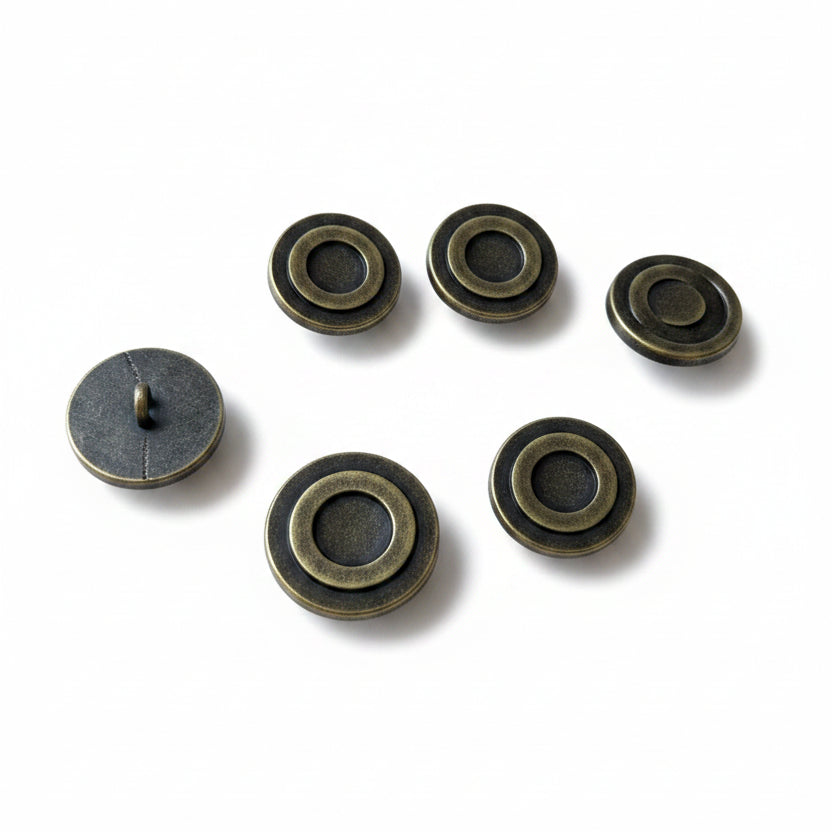 Zamak-Knopf mit Schlaufe, Farbe Bronze