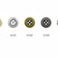 Metallischer 4-Loch Knopf | Gold, Silber, Altsilber, Altgold & Gunmetal | 12.5mm & 15mm