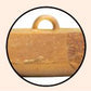 Houten knoop met achtersteek - 30x30mm - 20 stuks