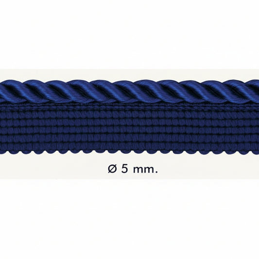 Koord met paspelband | ø 5mm | 25m | 67 kleuren