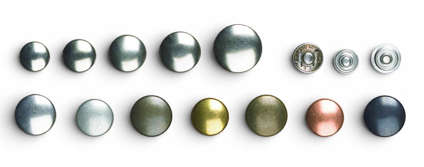 Brass Drukknoop | 12mm, 15mm & 17mm | Incl. 4 onderdelen