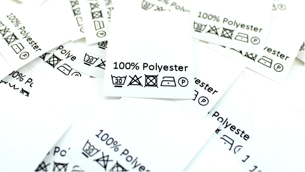 Carelabel 100% polyester verpakt per 100 stuks
