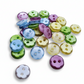 Bloem knoop 13mm - polyester - 2-gaats - inverfbaar - per 100 stuks