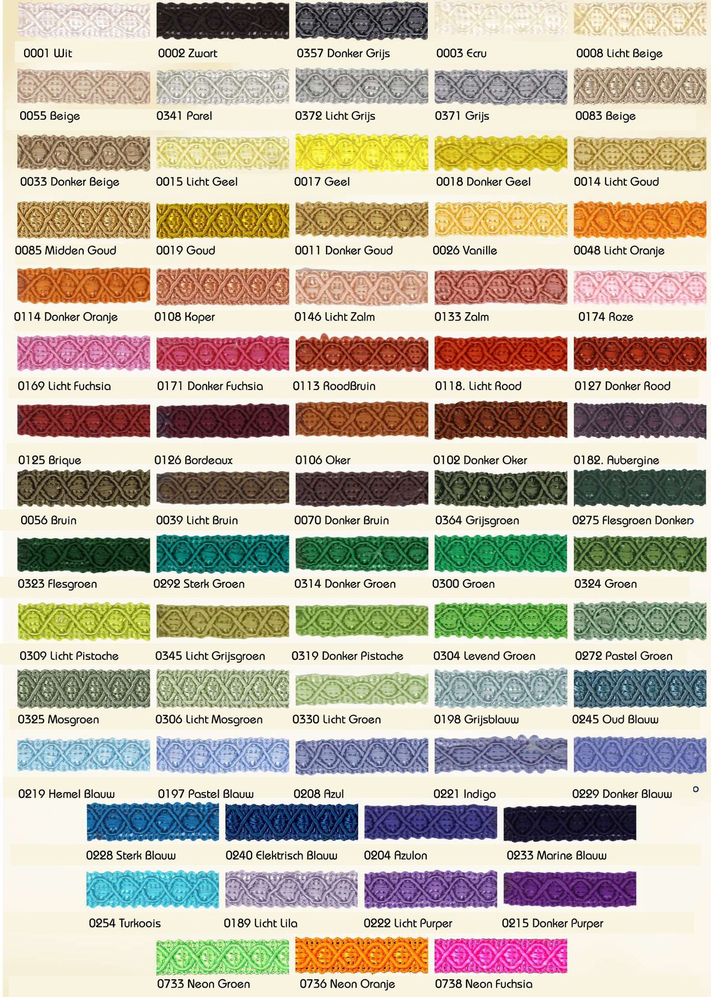 Band - Vele kleuren beschikbaar - 50 meter rol