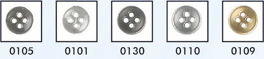 Metalen 4-gaats knoop in verschillende kleuren