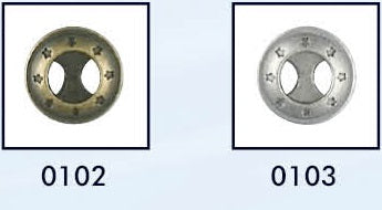 Metalen 2-gaats knoop in verschillende kleuren