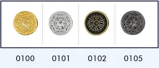 Metalen knoop met achtersteek - verschillende kleuren