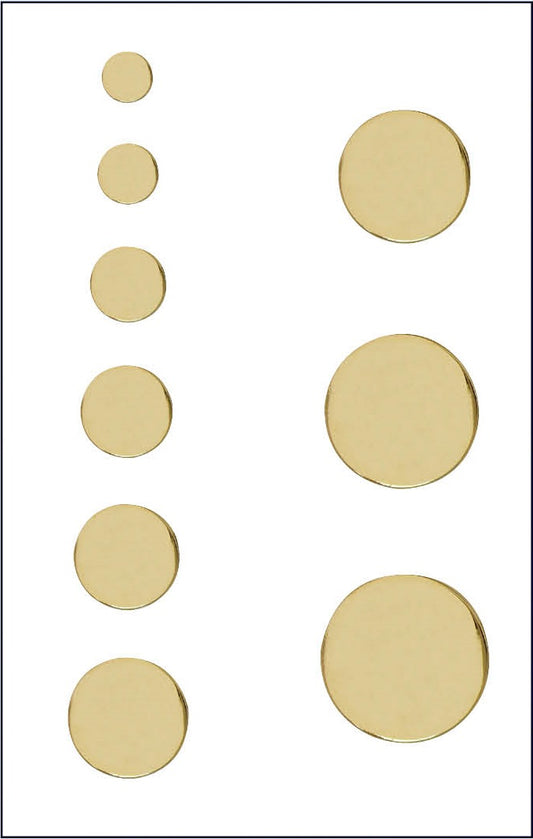 Platte metalen knoop in verschillende kleuren en maten