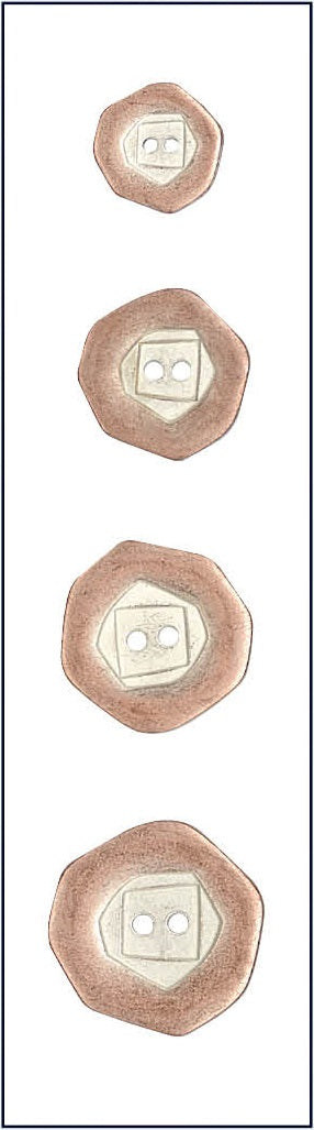 Metalen 2-gaats knoop met polyester in verschillende kleuren en maten