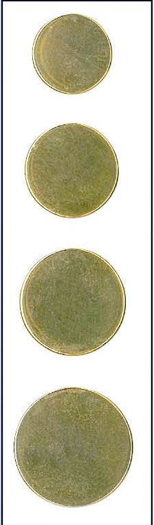 Metalen knoop met achtersteek in verschillende kleuren en maten