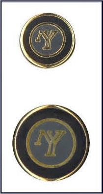 Metalen knoop met achtersteek - 15mm & 20mm