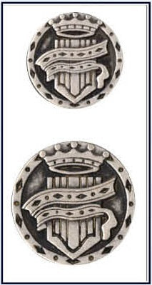 Metalen knoop met achtersteek - 28mm & 36mm