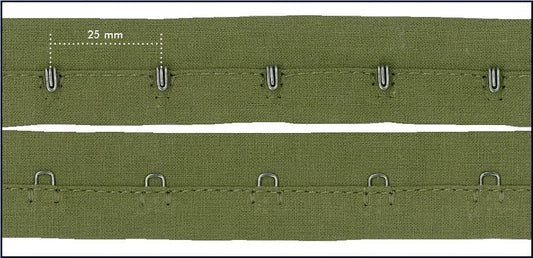 Haak & oog band 25mm - 10 meter