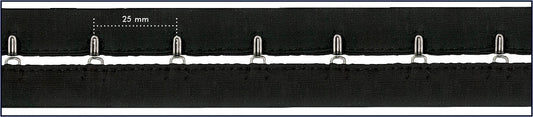 Haak & oog band 30 mm - 25 meter