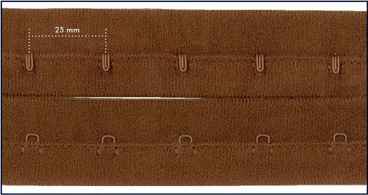 Haak & oog band suède 27mm - 10 meter