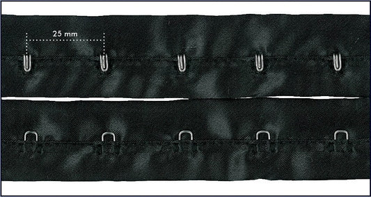 Haak & oog band satin 27mm - 10 meter