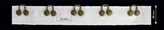 Kopie van Band met oogjes 20mm - 50 meter