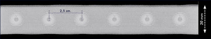 Drukkertjesband 22mm - 25 meter