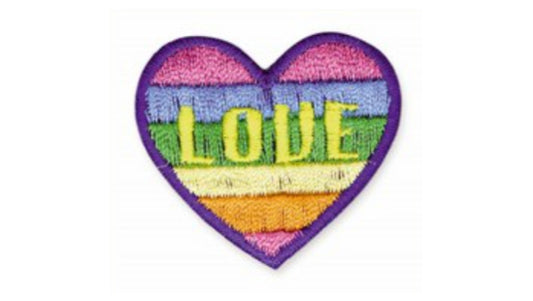 Strijkapplicatie love hart