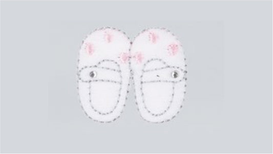 Strijkapplicatie babyschoentjes roze