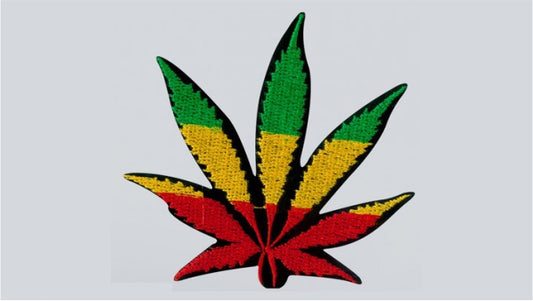 Strijkapplicatie hennep blad reggae